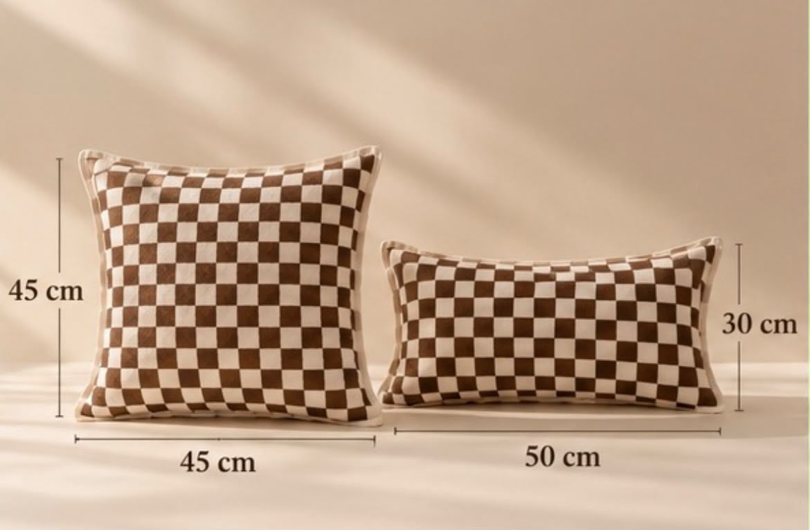 Pillow Square, dimensions 45 × 45 cm et 50 × 30 cm