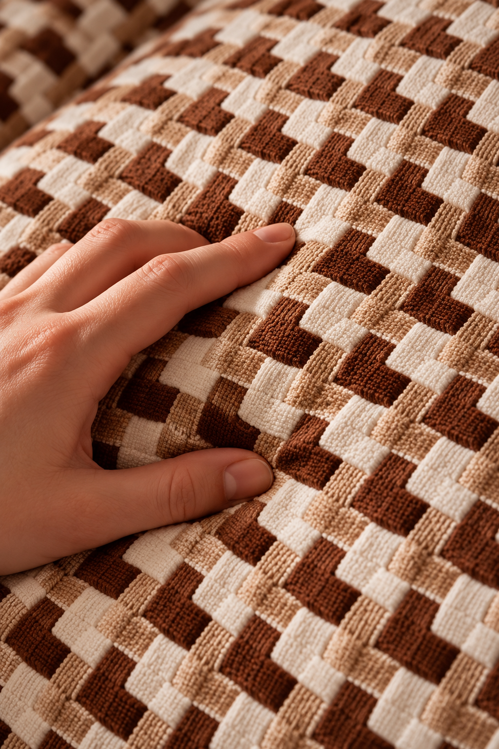 Pillow Pixel, coussin à petits carreaux