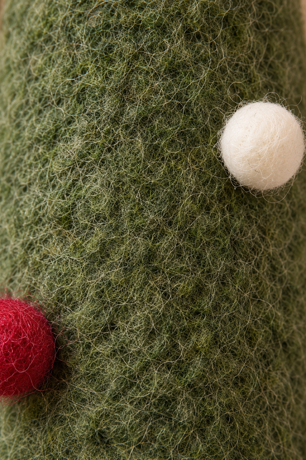 Christmas Felt And Plastic Pom-pom Christmas Tree Ornament
