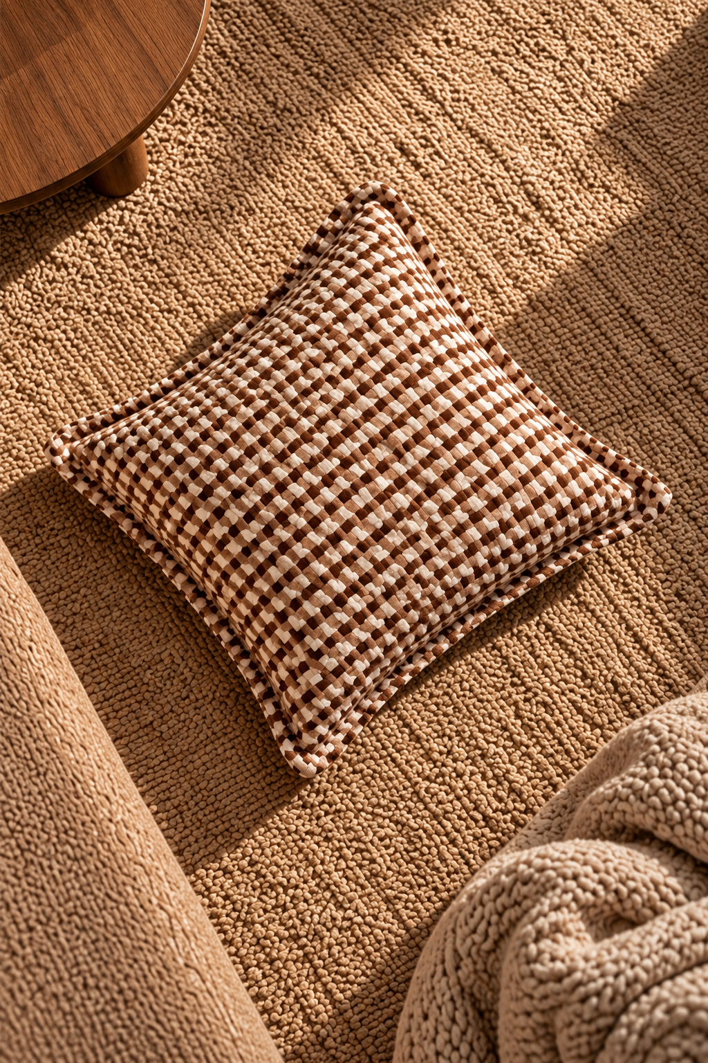 Pillow Pixel, coussin à petits carreaux