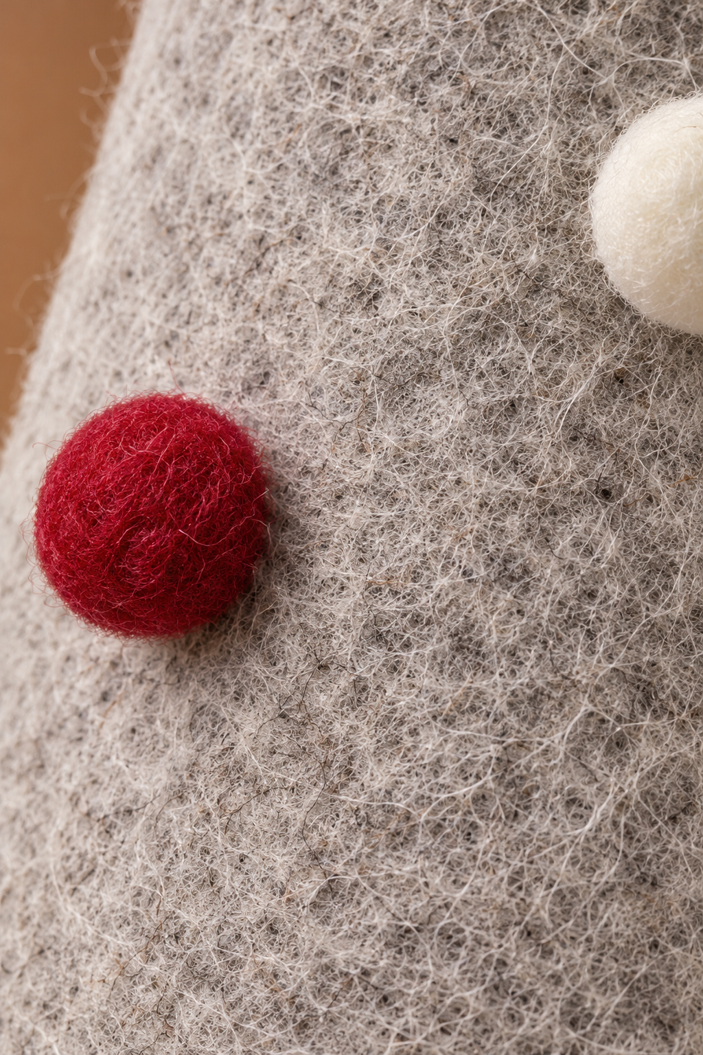Christmas Felt And Plastic Pom-pom Christmas Tree Ornament
