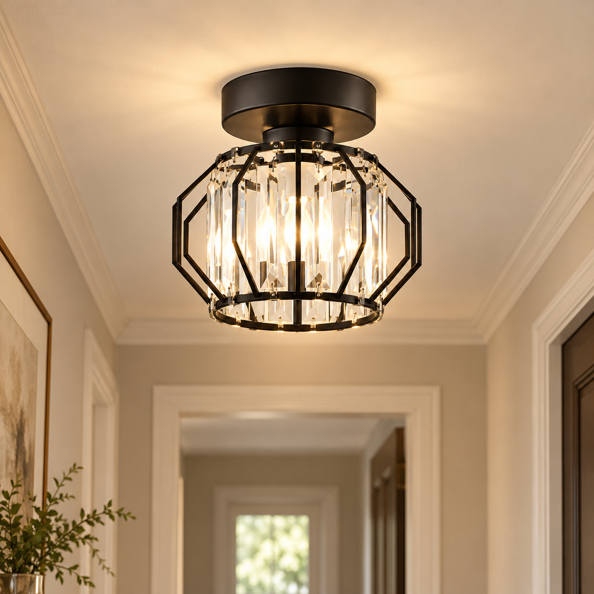 Plafonnier Style A noir — vue d’ensemble en situation