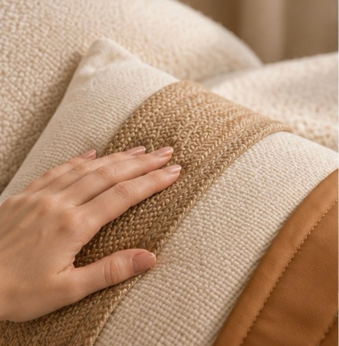 Détail de la toile et des bandes du Pillow Strip